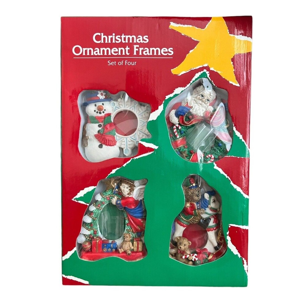 Vintage Christmas Mini Ornament Frames (Set of 4) May Department Store 1996 NEW